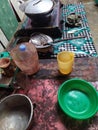 A dirty and messy kitchen