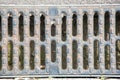 Dirty metal grate Royalty Free Stock Photo