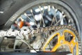 Dirty Motorcycle Chain and gear, for motocross