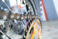 Dirty Motorcycle Chain and gear, for motocross