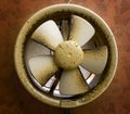 Dirty oil stained exhaust fan Royalty Free Stock Photo