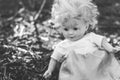 Dirty old abandoned doll Royalty Free Stock Photo