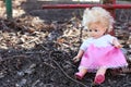Dirty old abandoned doll Royalty Free Stock Photo
