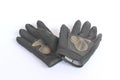 Dirty old black gloves Royalty Free Stock Photo