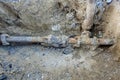 dirty old rusty water pipe Royalty Free Stock Photo