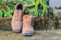 Dirty old shoes Royalty Free Stock Photo