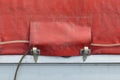 Load securing with lashing strap Royalty Free Stock Photo