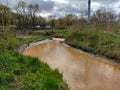 Dirty water in river