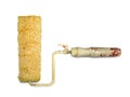 Dirty paint roller isolated Royalty Free Stock Photo