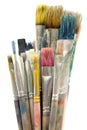 Dirty Paintbrushes Royalty Free Stock Photo
