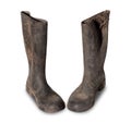 Dirty Pair Of Gumboots Royalty Free Stock Photo