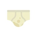 Dirty panties isolated. Unclean shorts. Vector illustration