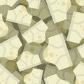 Dirty panties pattern seamless. Unclean shorts background. Vector texture