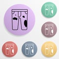 Dirty pants badge color set icon. Simple glyph, flat vector of wash icons for ui and ux, website or mobile application Royalty Free Stock Photo