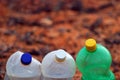 Dirty Plastic bottles for recycling Royalty Free Stock Photo