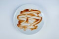 dirty plate on a white Royalty Free Stock Photo