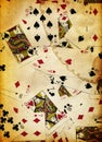 Dirty Playing Cards Background Texture Design Royalty Free Stock Photo