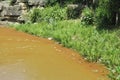 Dirty polluted river
