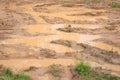 Dirty road with puddles and mud Royalty Free Stock Photo