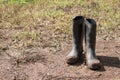 Dirty rubber boots Royalty Free Stock Photo