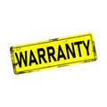 Warranty web dirty rusty metal icon plate sign Royalty Free Stock Photo