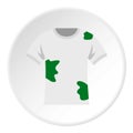 Dirty shirt icon circle