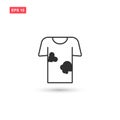 Dirty shirt icon vector design isolated 4