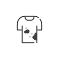 Dirty shirt icon vector