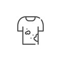 Dirty shirt line icon