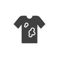 Dirty shirt vector icon