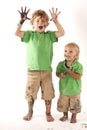 Dirty siblings Royalty Free Stock Photo