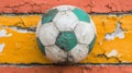A dirty soccer ball