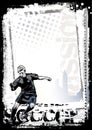 Dirty soccer vertical background Royalty Free Stock Photo