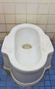 Dirty squat type toilet