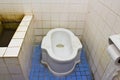 Dirty squat type toilet