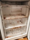 Dirty stains in the refrigerator, freezer of dirty refrigerators