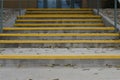 Dirty stairwell awaiting monsoon winds to clean it Royalty Free Stock Photo