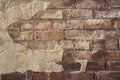 Dirty stucco plaster brick wall background