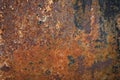 Dirty surface old rust wall - Grunge brushed metal texture abstract industrial background Royalty Free Stock Photo