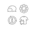 Dirty t-shirt line icon. Laundry shirt sign. Clothing cleaner. Vector