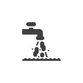 Dirty tap water vector icon Royalty Free Stock Photo