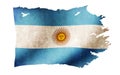 Dirty and torn country flag illustration / Argentina