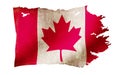 Dirty and torn country flag illustration / Canada