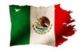 Dirty and torn country flag illustration / Mexico Royalty Free Stock Photo