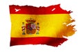 Dirty and torn country flag illustration / Spain