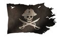 Dirty and torn pirates flag illustration / skull and bones Royalty Free Stock Photo