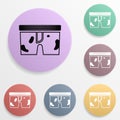 Dirty underwear badge color set icon. Simple glyph, flat vector of wash icons for ui and ux, website or mobile application Royalty Free Stock Photo