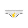 Dirty underwear from urine. filthy underclothes feces. Vector il