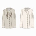 Dirty unkempt dress shirt with stains and neat clean clothes