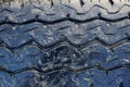 Dirty used car tire pattern Royalty Free Stock Photo